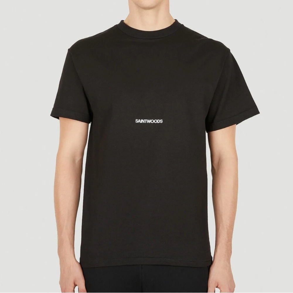 Saintwoods logo tee shirt streetwear lifestyle hype Montreal Dime monochrome
